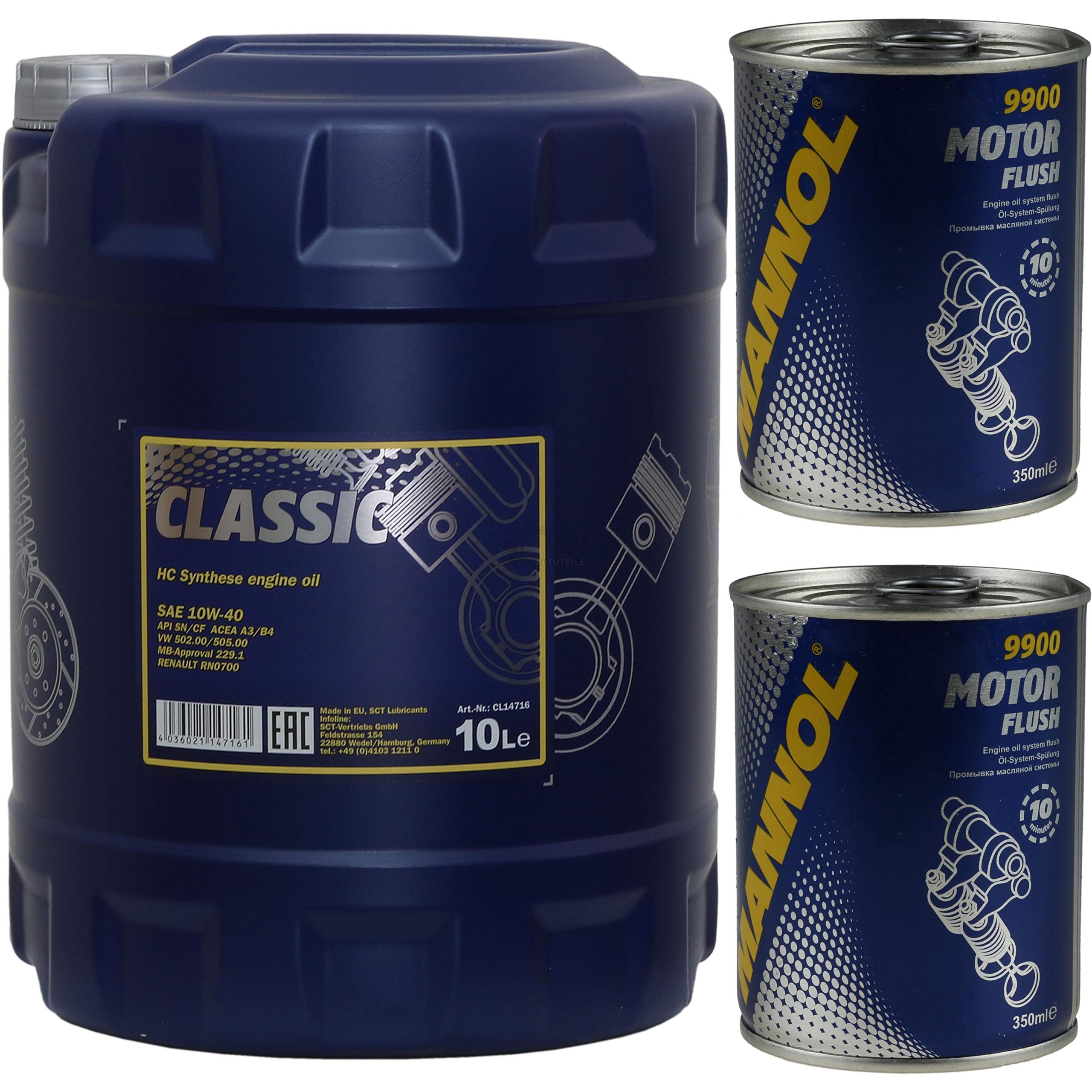 Mannol Olio motore Classic 10W-40, 10 litri - Pulizia del motore e sistema di irrigazione