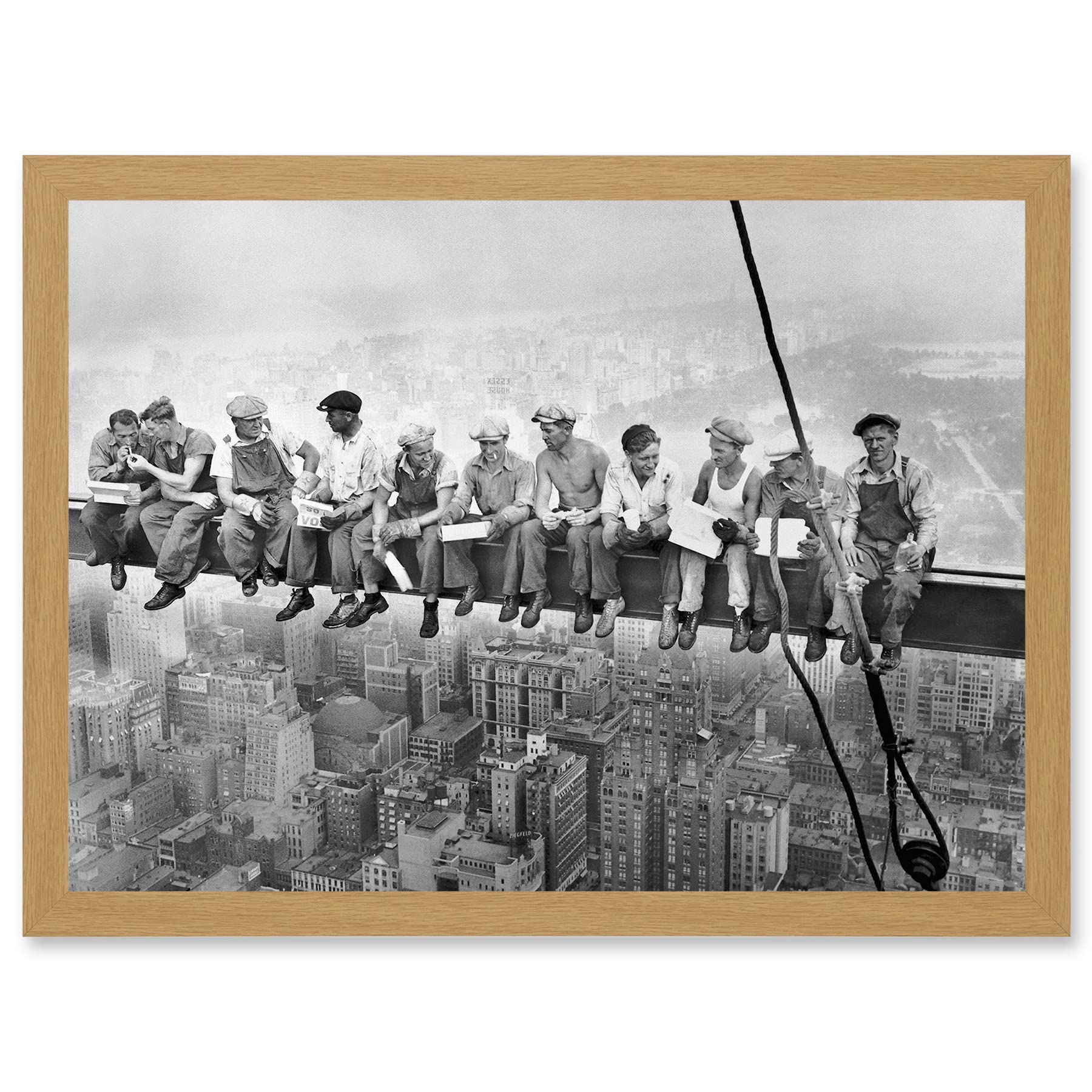 Artery8 Lunch Atop A Skyscraper New York City 1932 Iconic Photo Artwork Framed Wall Art Print A4
