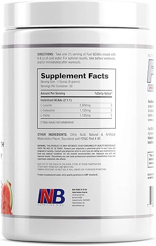 Miniatura 9 de NutritionBizz BCAA en polvo, 0.18 oz de aminoácidos BCAA, bebida de recuperación después del entrenamiento para construcción muscular, recuperación