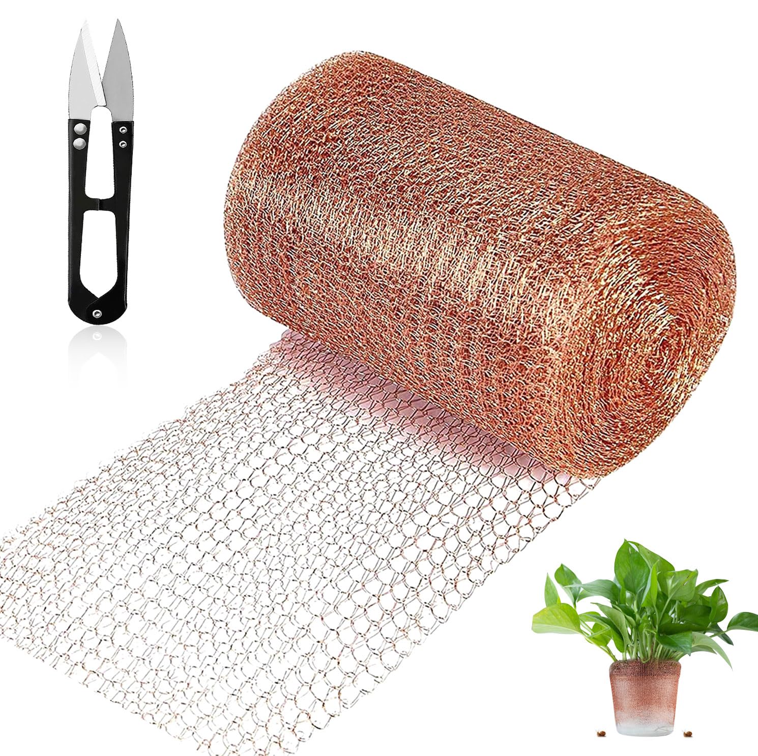 Ruban De Cuivre Anti-Escargots 12 M X 12.7 Cm - Filet De Protection Pour Plantes, Jardin, Maison