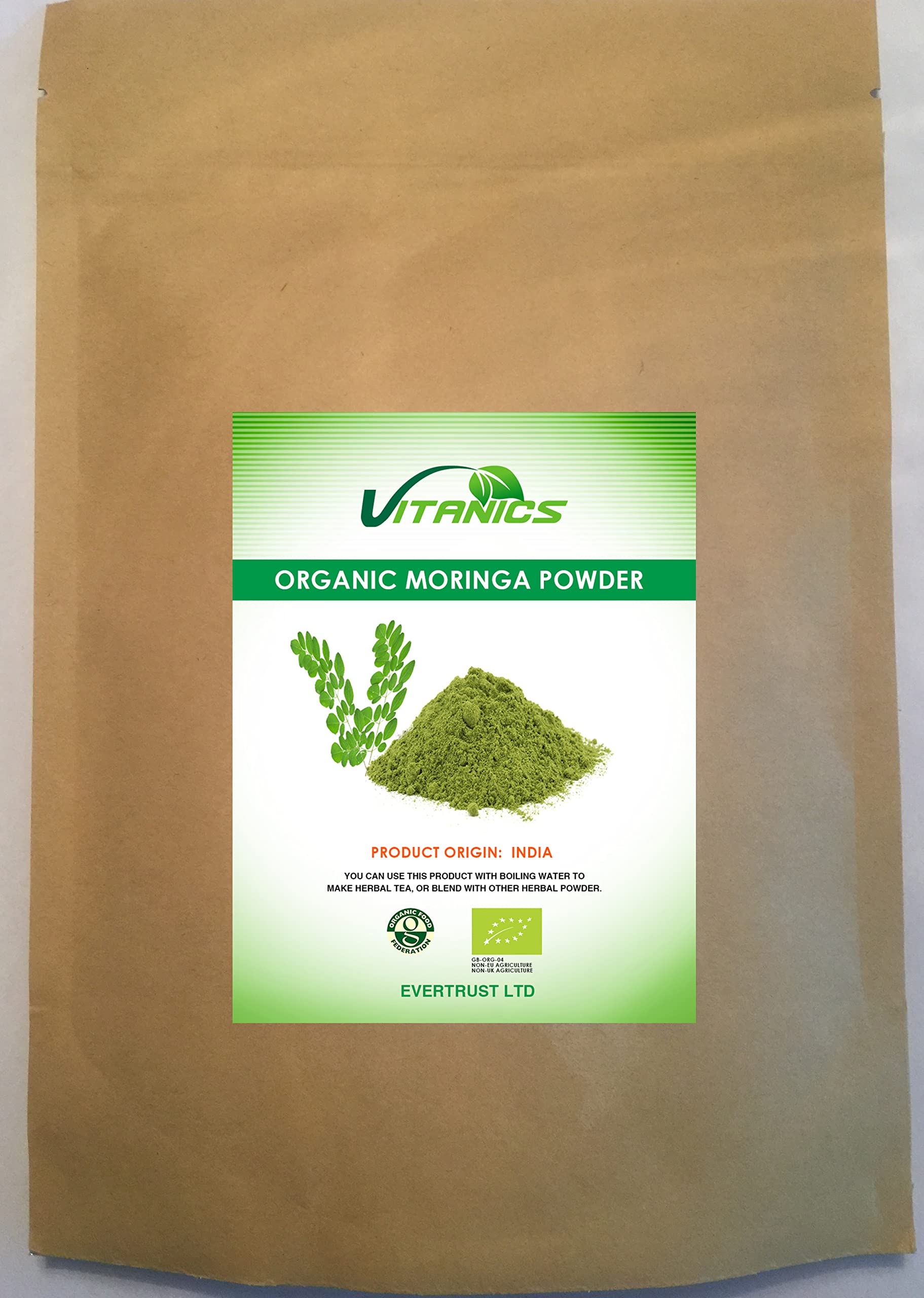 Organic Certified Moringa Leaf Powder (400g)