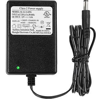 LotFancy 12V Battery Charger for Best Choice Products, Kid Trax Dynacraft Wrangler Kids Ride on Toys - Power Supply Adapte...