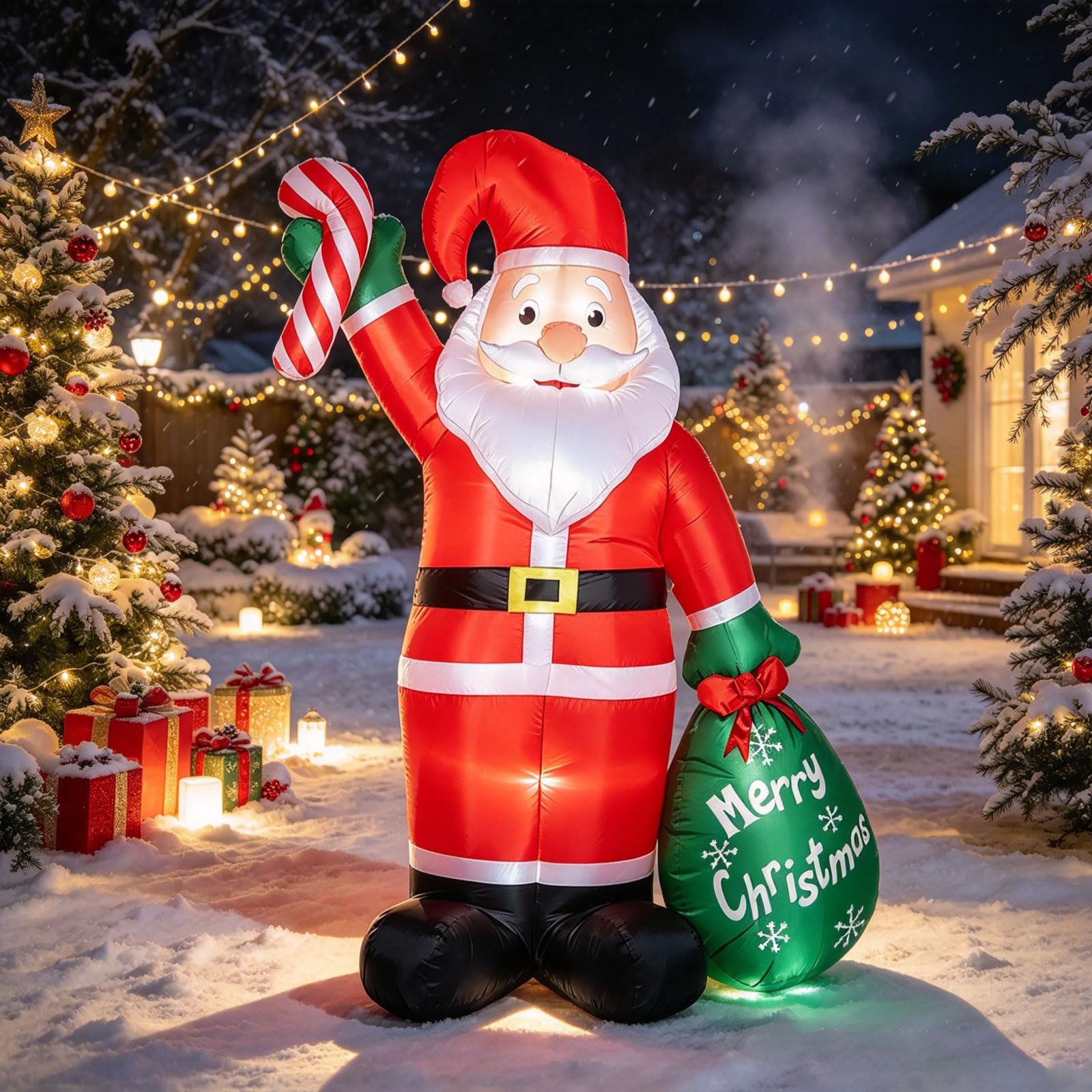 Decoración navideña inflable 240cm gigante Inflables navideños Papá Noel