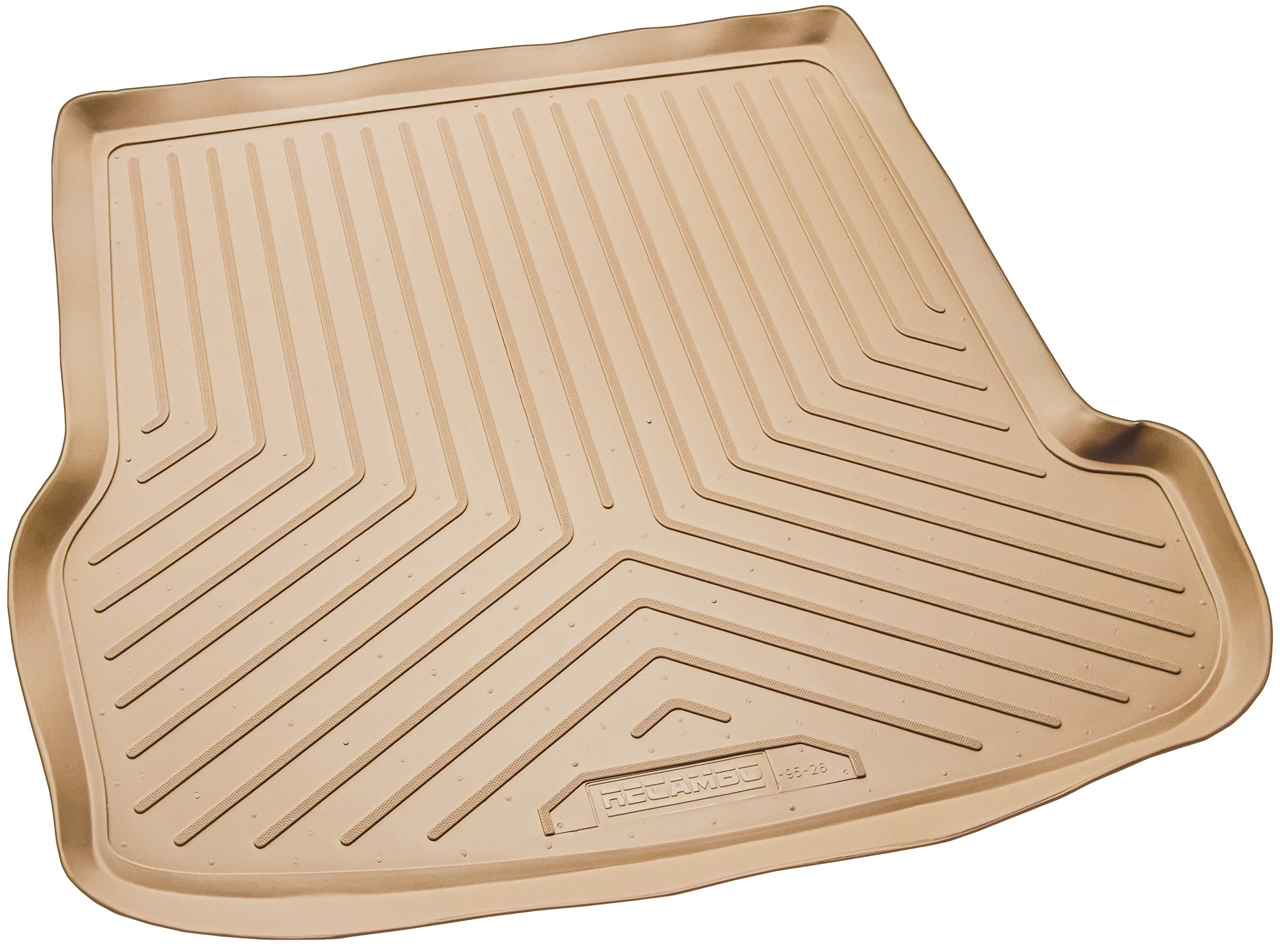Recambo Gummi Kofferraumwanne Premium passend für VW Passat B5 Variant | Typ 3B 3BG | 1997-2005 | passgenau mit Rand | Beige
