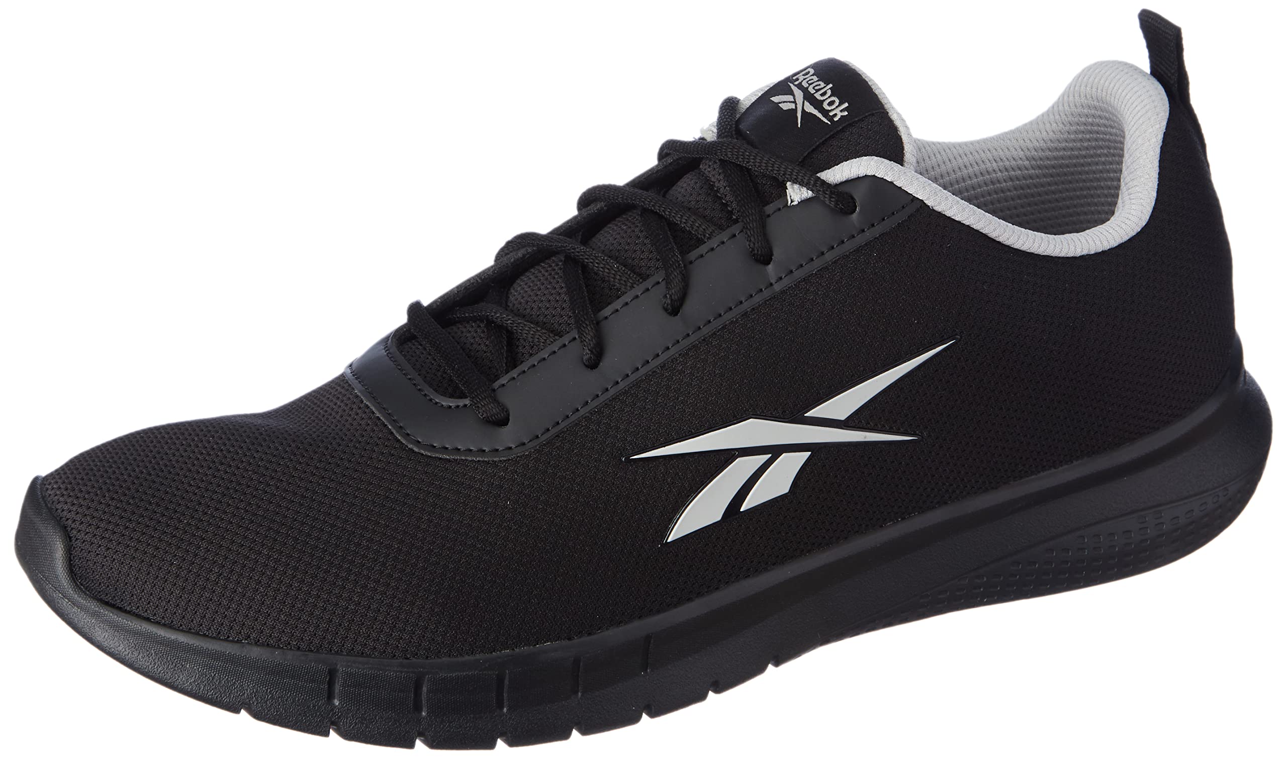 Reebok Men Synthetic/Textile Stride Runner M Running Shoes Black/LGH Solid Grey UK-7