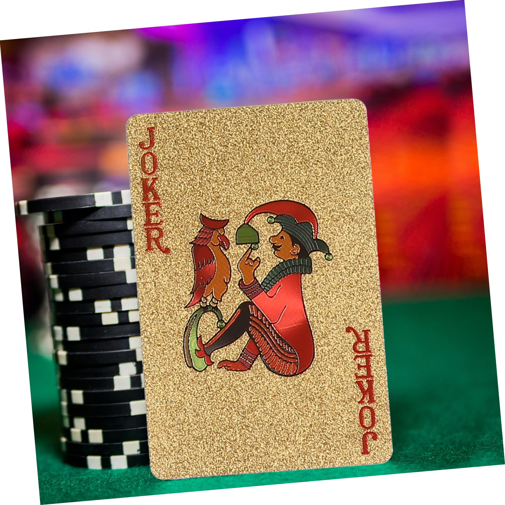 Abaodam 5 Confezioni Di Carte Da Gioco Lamina D'Oro Tally Carte Da Gioco Carte Da Poker Di Partito Partito Giocattolo Carte Da Gioco Puntelli Del Gioco Di Famiglia Poker Giocattolo