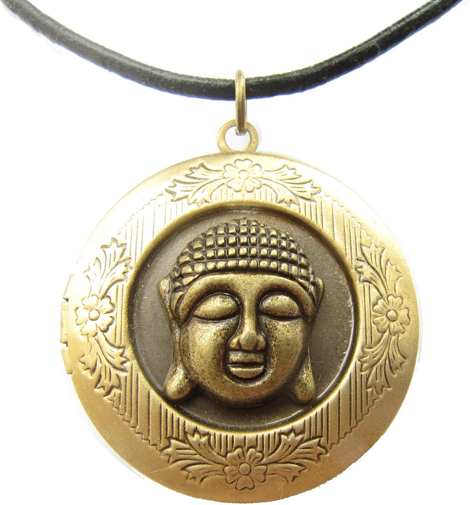 Bronze Buddha locket Necklace,yoga jewelry,buddhist necklace -buddha jewelry,zen,yoga,buddhist jewelry