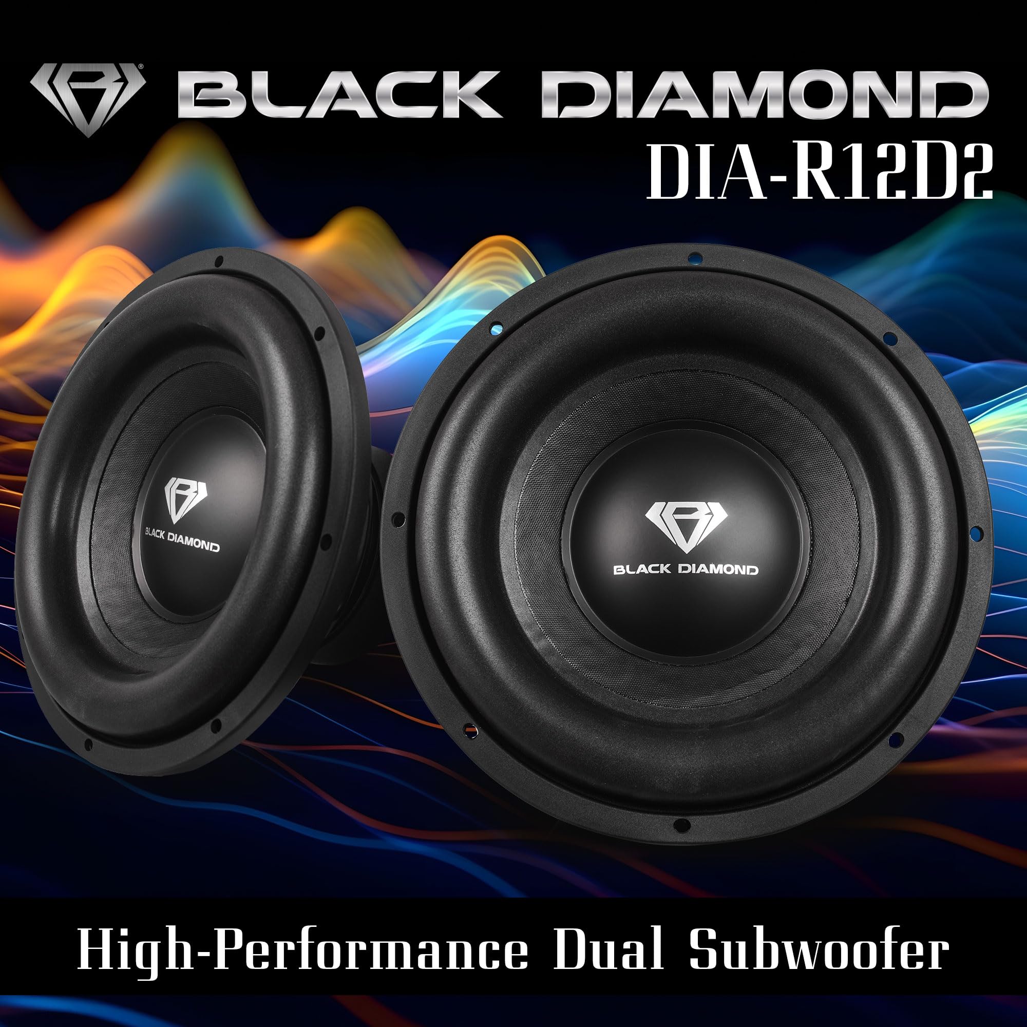 DIAMOND TDX TDX12D2 Dual 2 ohm 600Wスピーカー Amazon.com: BLACK DIAMOND DIA-R12D2 12