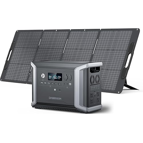 Dabbsson DBS2300 Plus Portable Power Station with 210W Solar Panel, 2330Wh EV Semi-Solid State LiFePO4 Battery,4x2200W AC Outlets(3000W with P-Boost), Solar Generator for Outdoor Camping, Home Backup