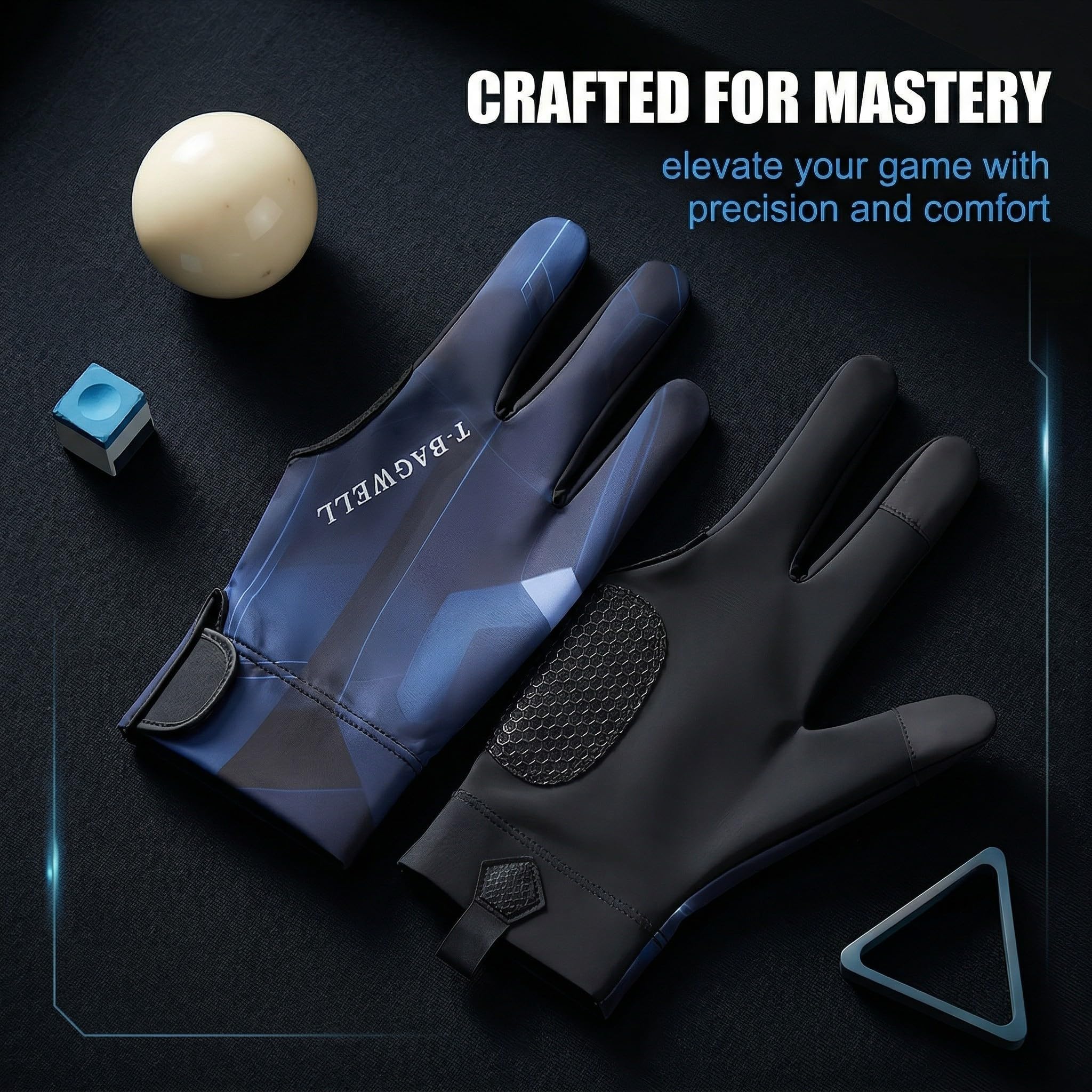 TEOZBLU Guantes de Billar Guante De Billar Snooker — view 6