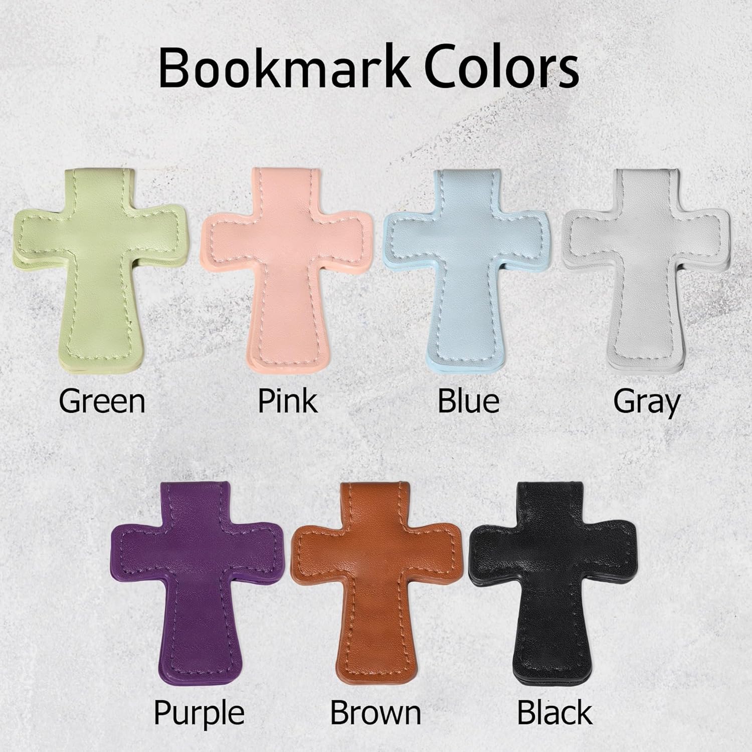 Personalized Cross Magnetic Leather Bookmark, Custom Name Magnetic Page Clips Book Markers for Women Men Readers Book Lovers (Birth Flower) - Image 6