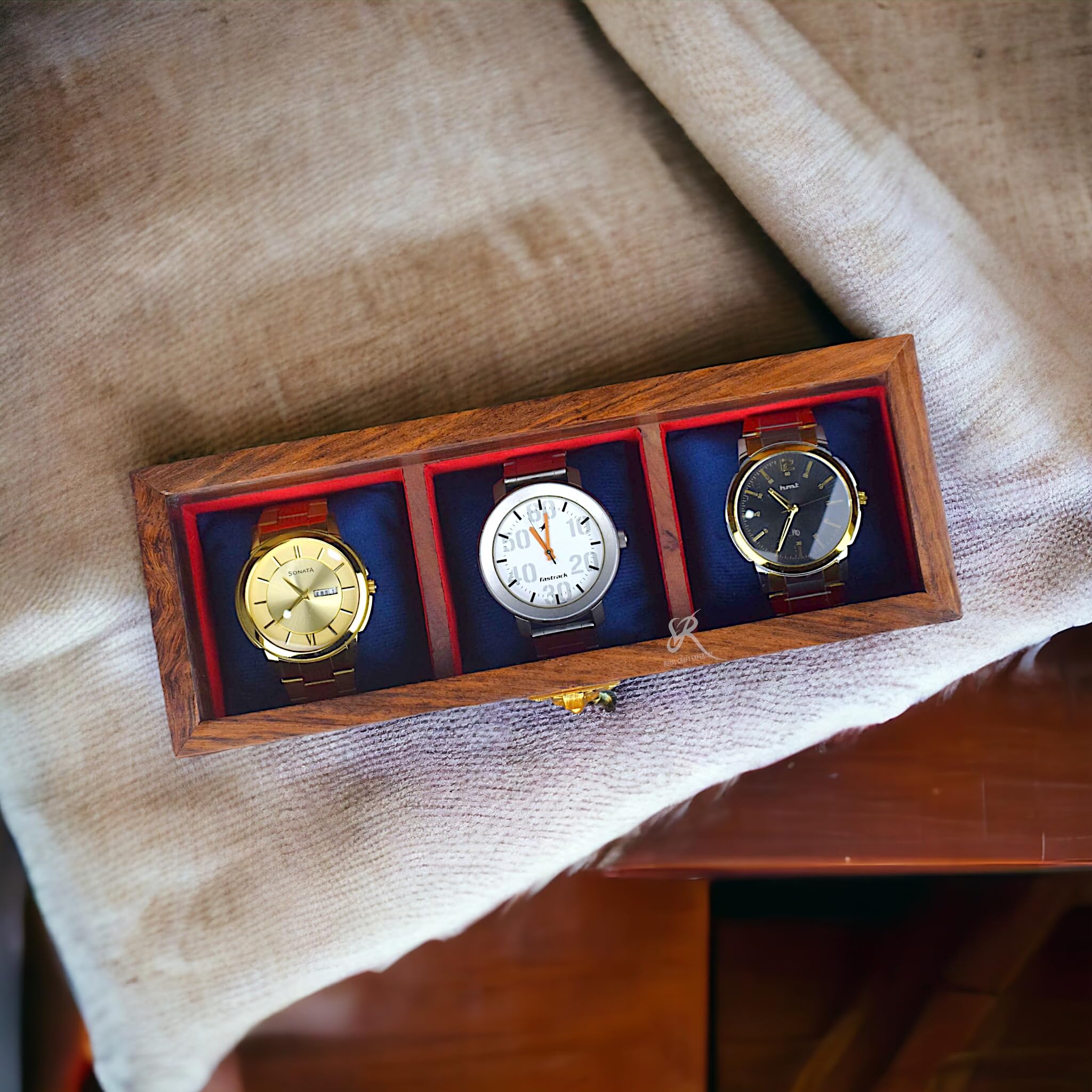 Display Case Rosewood Watch Box Royal Craft ExpertiseMens Watch