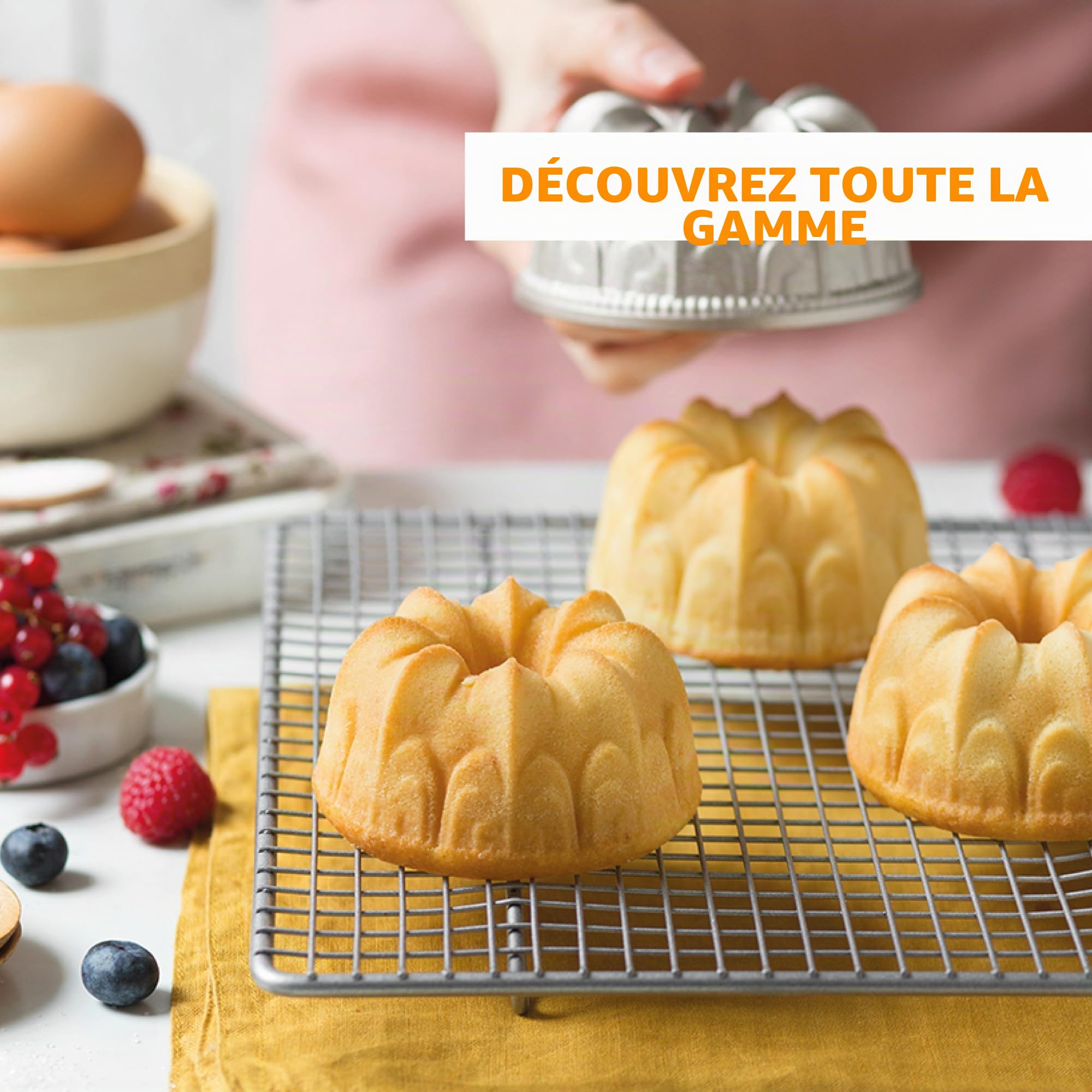 Decora 0080114 MOULE A GATEAU Ø 24 X 10 H CM CAROL EN ALUMINIUM MOULE SOUS PRESSION, Or