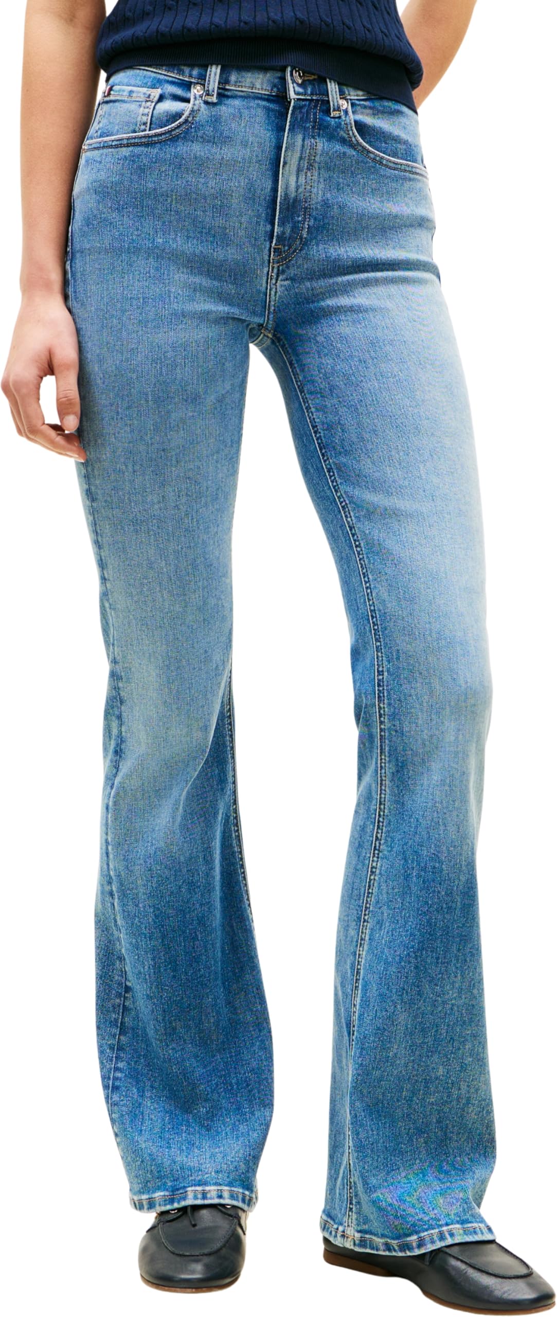Tommy Hilfiger Women's DNM Finn Flare Rw WW0WW48570, Denim, 29W / 32L