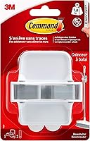 Command 17007 Broom Holder - Damage-Free Wall Mount for Mops & Brooms up to 1.8kg, Reusable Strips