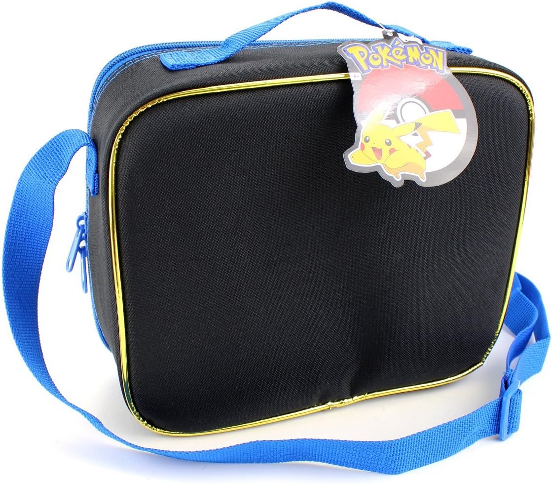 Pokemon 2015 Pikachu Black & Blue School Lunch Bag