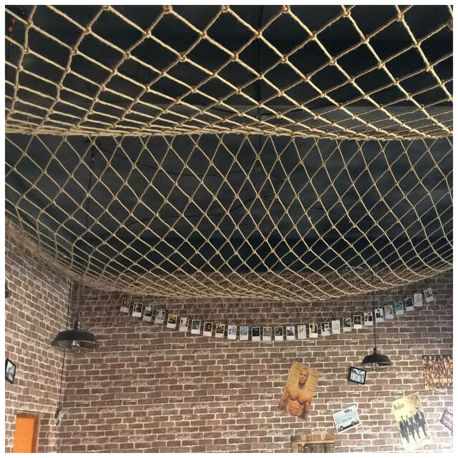 MUYUNXI Cuerda De Cáñamo Red De Seguridad Red De Protección para Niños Red Anticaída para Balcón Cuerda 8mm Malla 10cm para Escaleras Terraza Interior Y Exterior(Size:8 * 8m（26.2 * 26.2ft）)