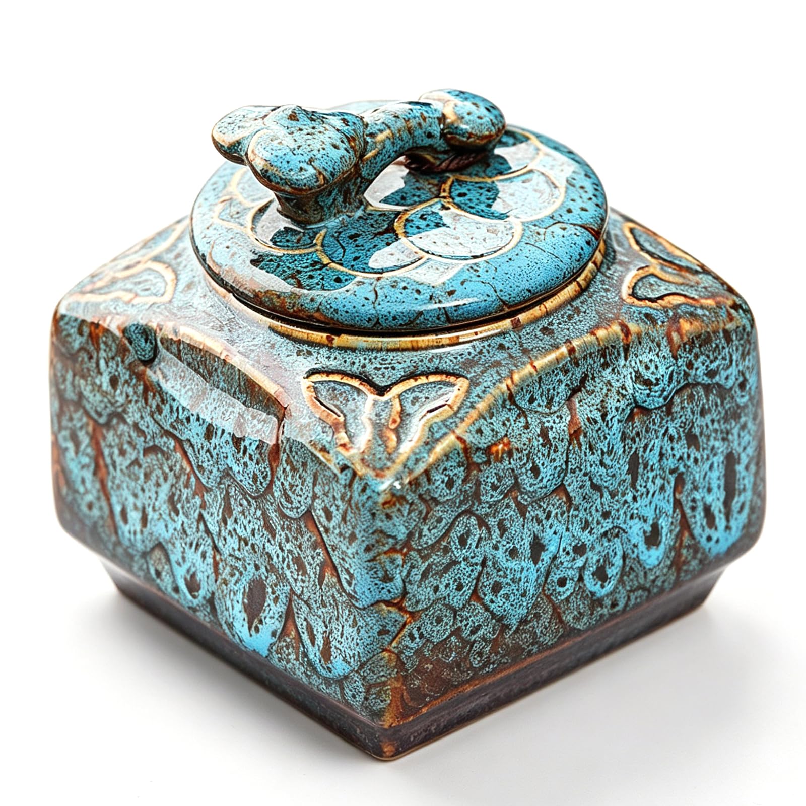 UpGBRF Ceramic Tea Canister Storage Pottery Jar Pantry Organizer with Lid