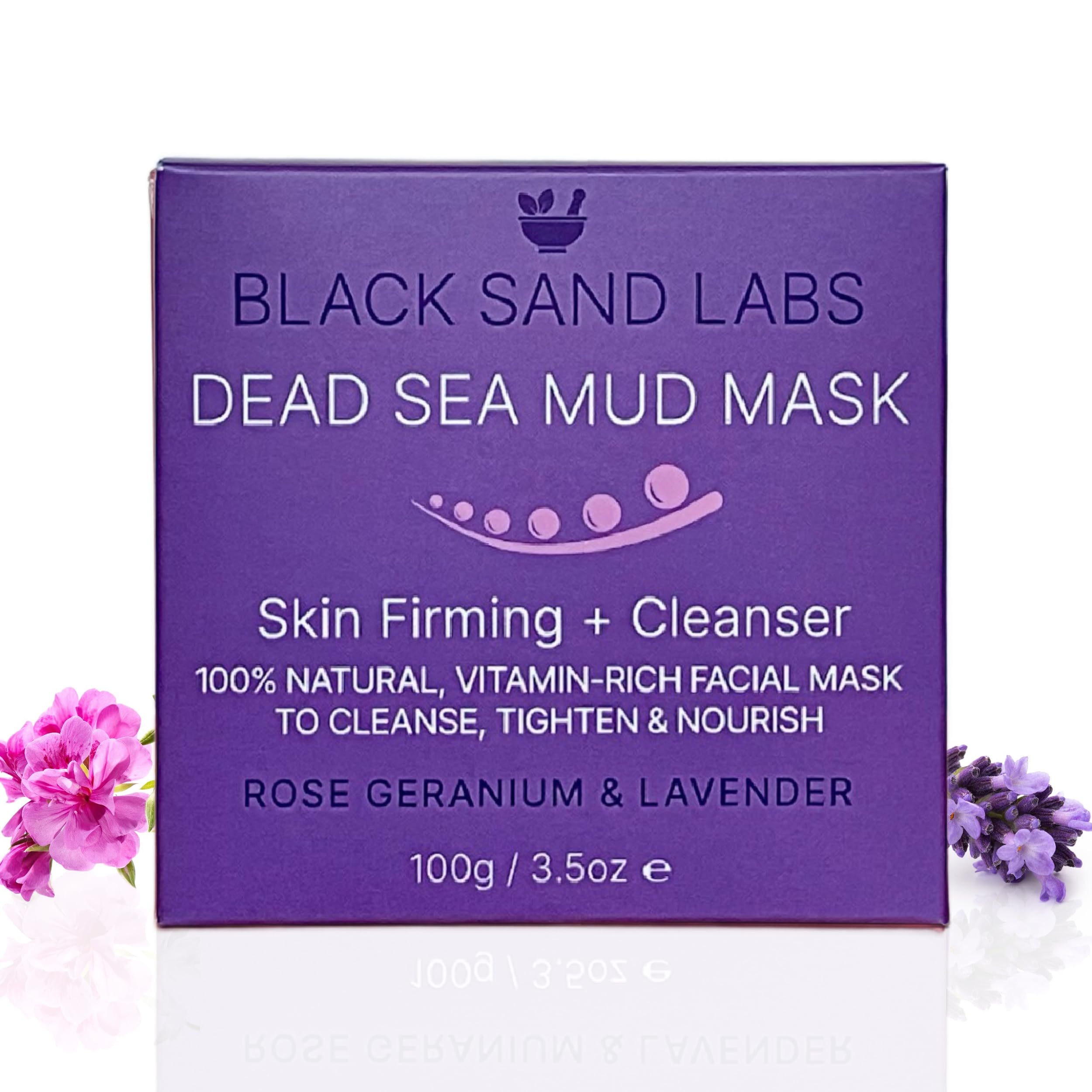 Premium Dead Sea Mud Mask - Skin Firming & Cleanser with Jojoba Butter & Tamanu Oil - Luxury Clay Mask for Face - Deep Cleaning & Pore Care - Men & Women Skincare - 100g