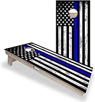 Vista 7 de CornholeAce ACE PRO - Juego de tablas para cornhole con bandera americana, sin rebote, patas anchas triples, madera contrachapada de abedul báltico