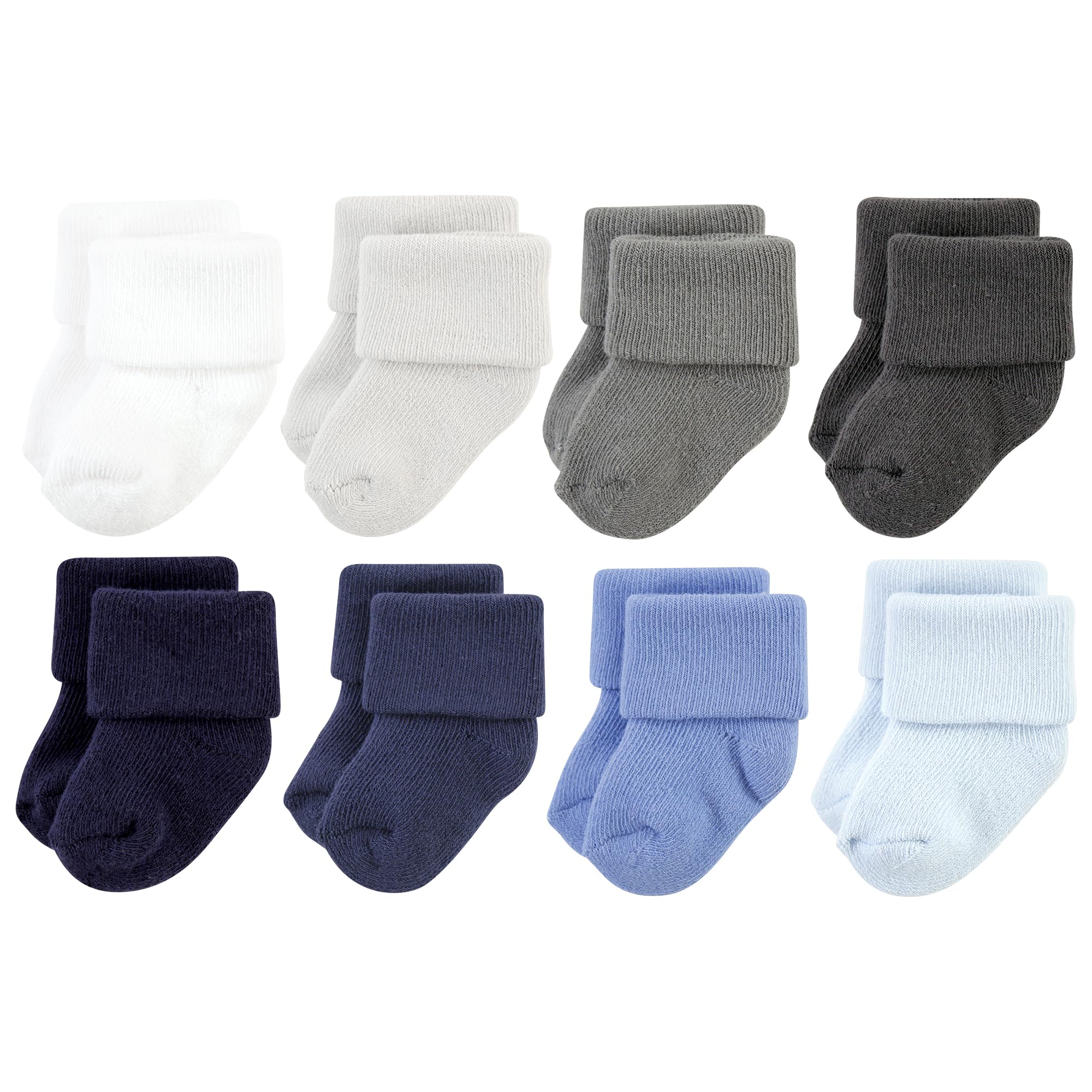 Hudson Baby Baby 8-pack Cotton Rich Newborn and Terry Socks