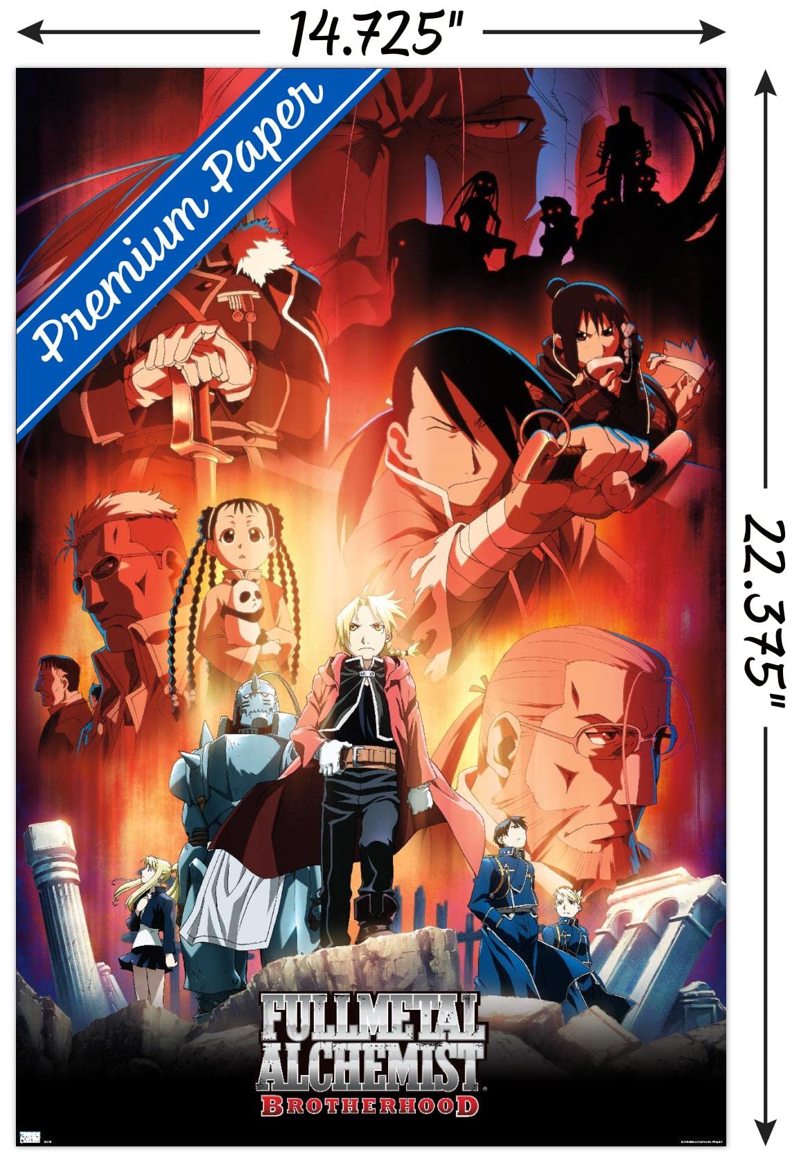 Amazon.com: Fullmetal Alchemist: Brotherhood - Key Art 5 Wall