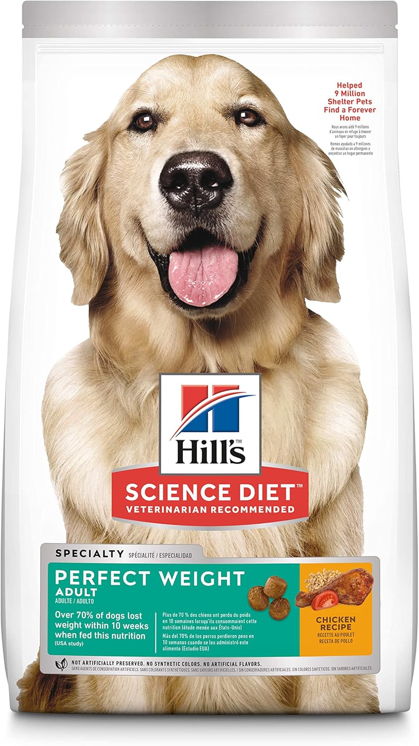 Hill’s Science Diet Dry Dog Food, Adult, Perfect Weight for Healthy Weight & Weight Management, Chicken Recipe, 28.5 lb. Bag Hill’s Science Diet Dry Dog Food, Adult, Perfect Weight for Healthy Weight & Weight Management, Chicken Recipe, 28.5 lb. Bag