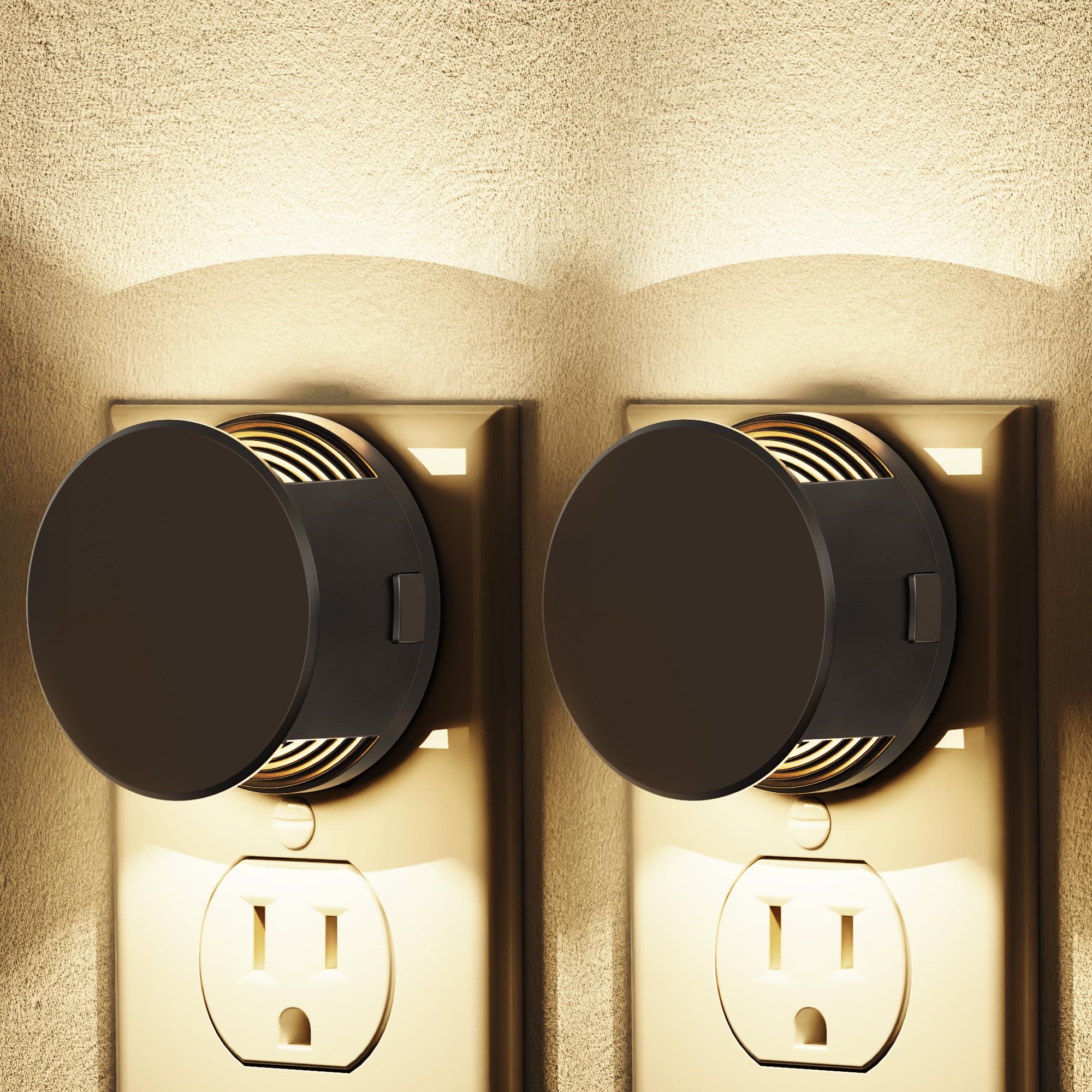 L LOHAS LED 4-PACK Night Lights Plug into Wall Dusk to Dawn Sensor Brightness Adjustable Modern Home Decor