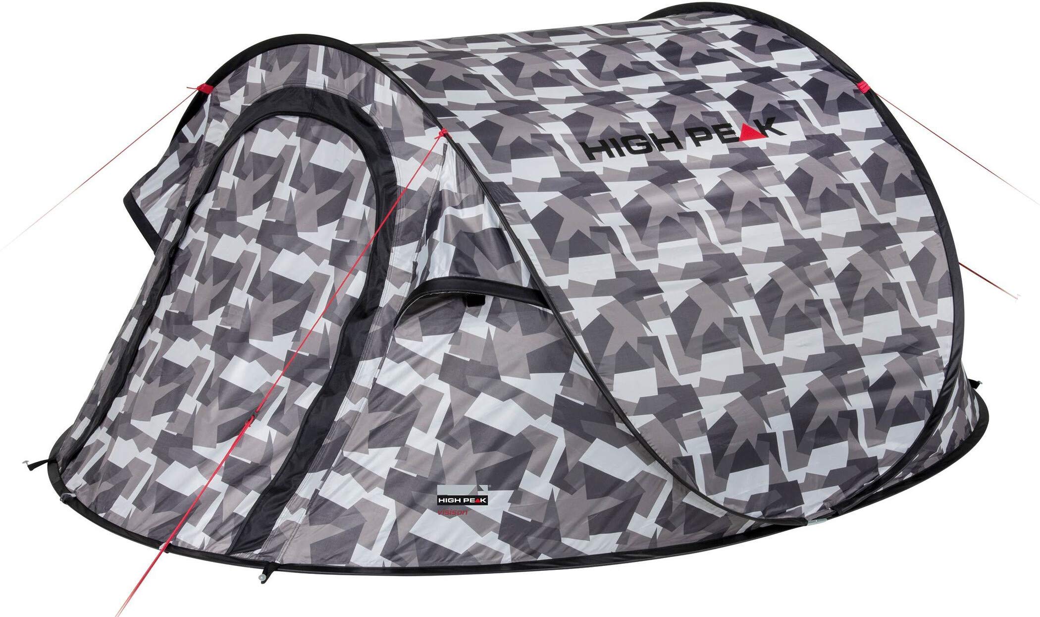 High Peak Wurfzelt Vision 2, Pop Up Zelt für 2 Personen, Festivalzelt freistehend, super leichtes Schnellöffnungs-Wurfzelt, 2000 mm wasserdicht, UV 60 Sonnenschutz, Ventilationssystem, Moskitoschutz Sport & Freizeit