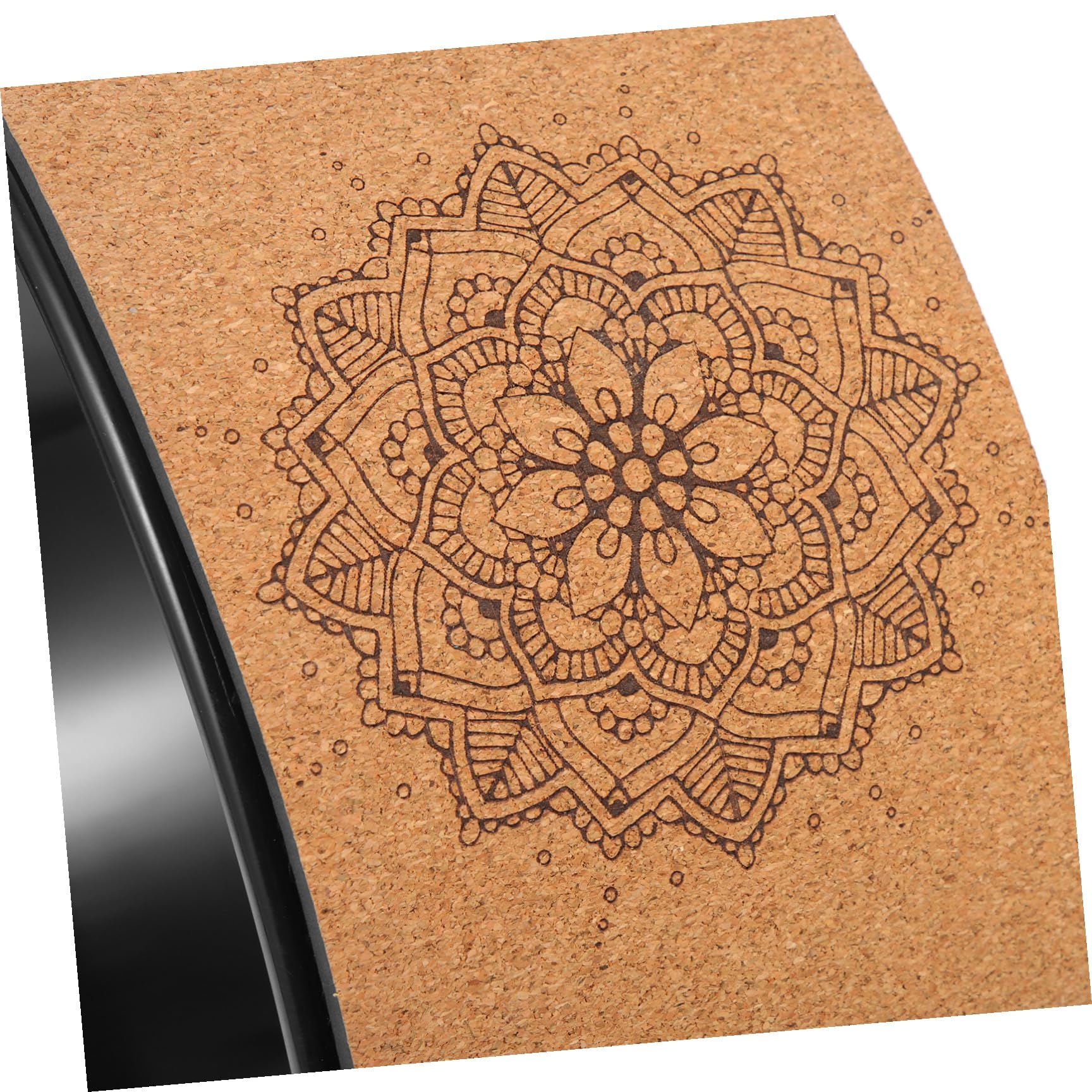Rueda Deportiva de Yoga de Corcho Natural Antideslizante, Herramienta de Entrenamiento para Flexión de Espalda, Aro de Yoga y Pilates, Adecuado para Fitness y Estiramientos
