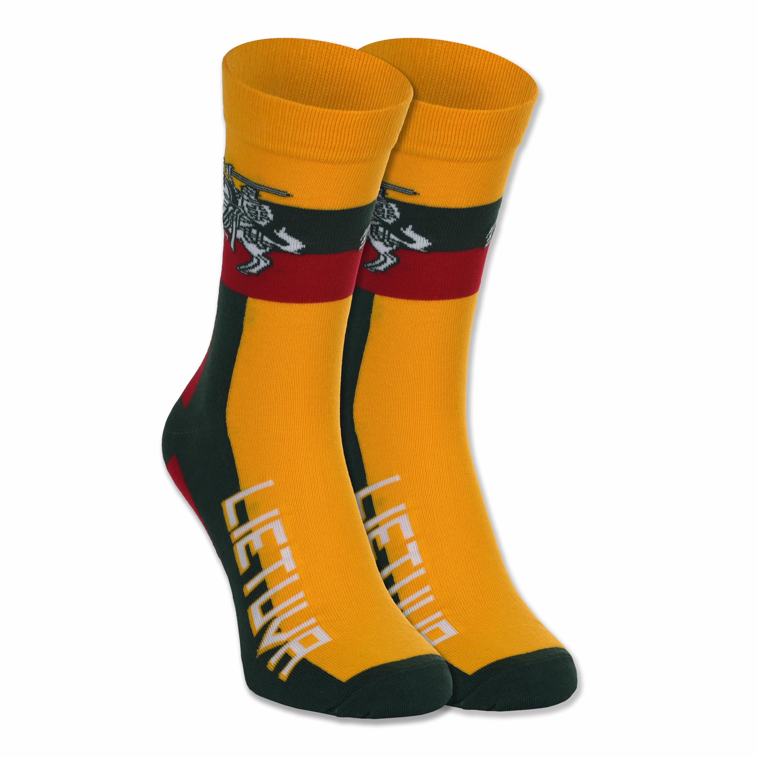 Euroscarves Unisex Lithuania Country-Themed Socks, Made In The Eu, L