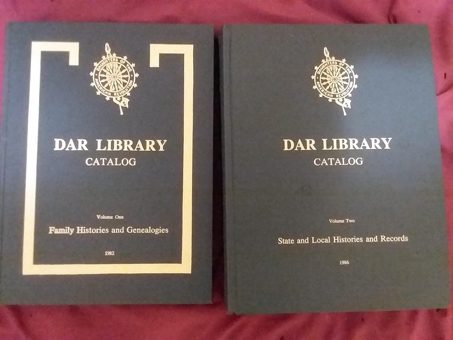 DAR Library Catalog Volumes 1 & 2. 2nd Rev. Ed. Daughters of the