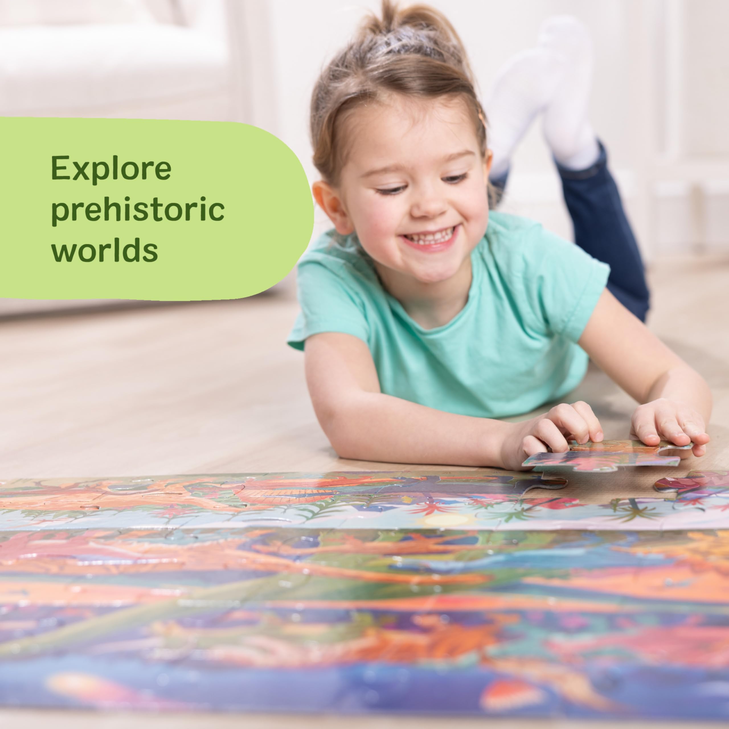 Melissa & Doug Dinosaurier-Bodenpuzzle, 48 Teile