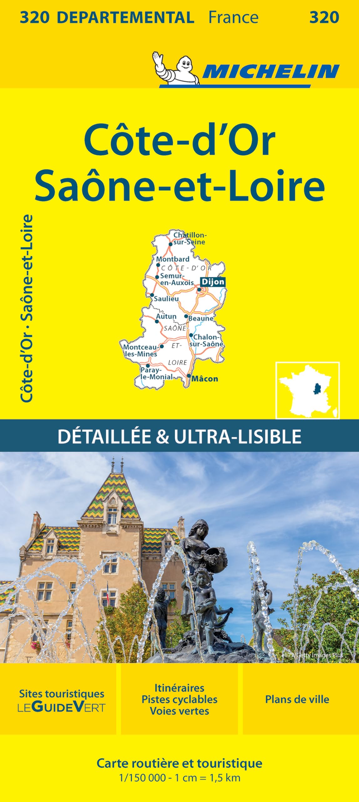Côte-d'Or Saône-et-Loire - Michelin Local Map 320: Map (Michelin départemental France, 320)
