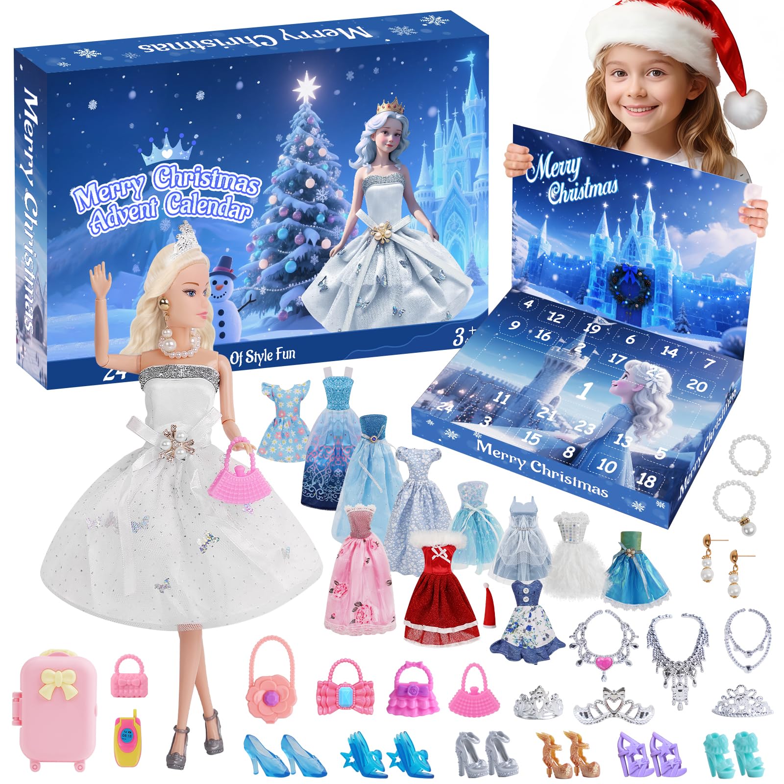 Calendrier De L'Avent 2025 Pour Fille - 24 Surprises Avec Poupée, Tenues Et Accessoires, Jouet Créatif - 5