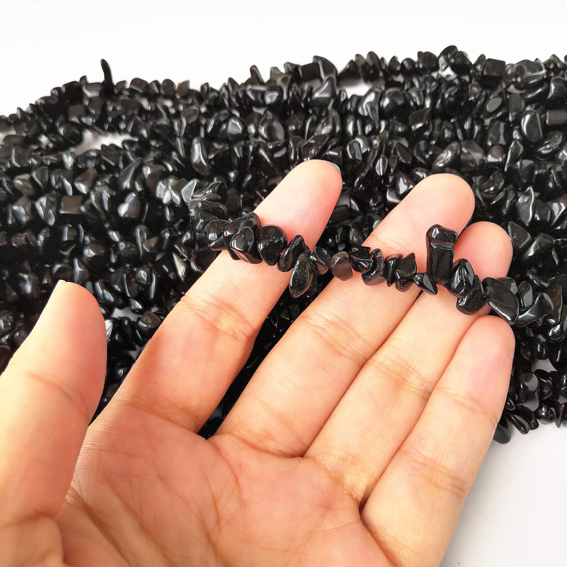 Pearl Mlx Collier Obsidienne Perles Rondes 8mm Collier Perles De Tahiti