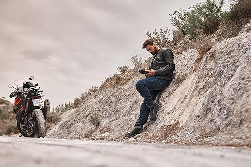 Miniatura 7 de SHIMA WINCHESTER 2.0 - Chaqueta de motocicleta para hombre, chaqueta clásica de cuero con espalda CE, hombro, codos, costuras dobles reforzadas