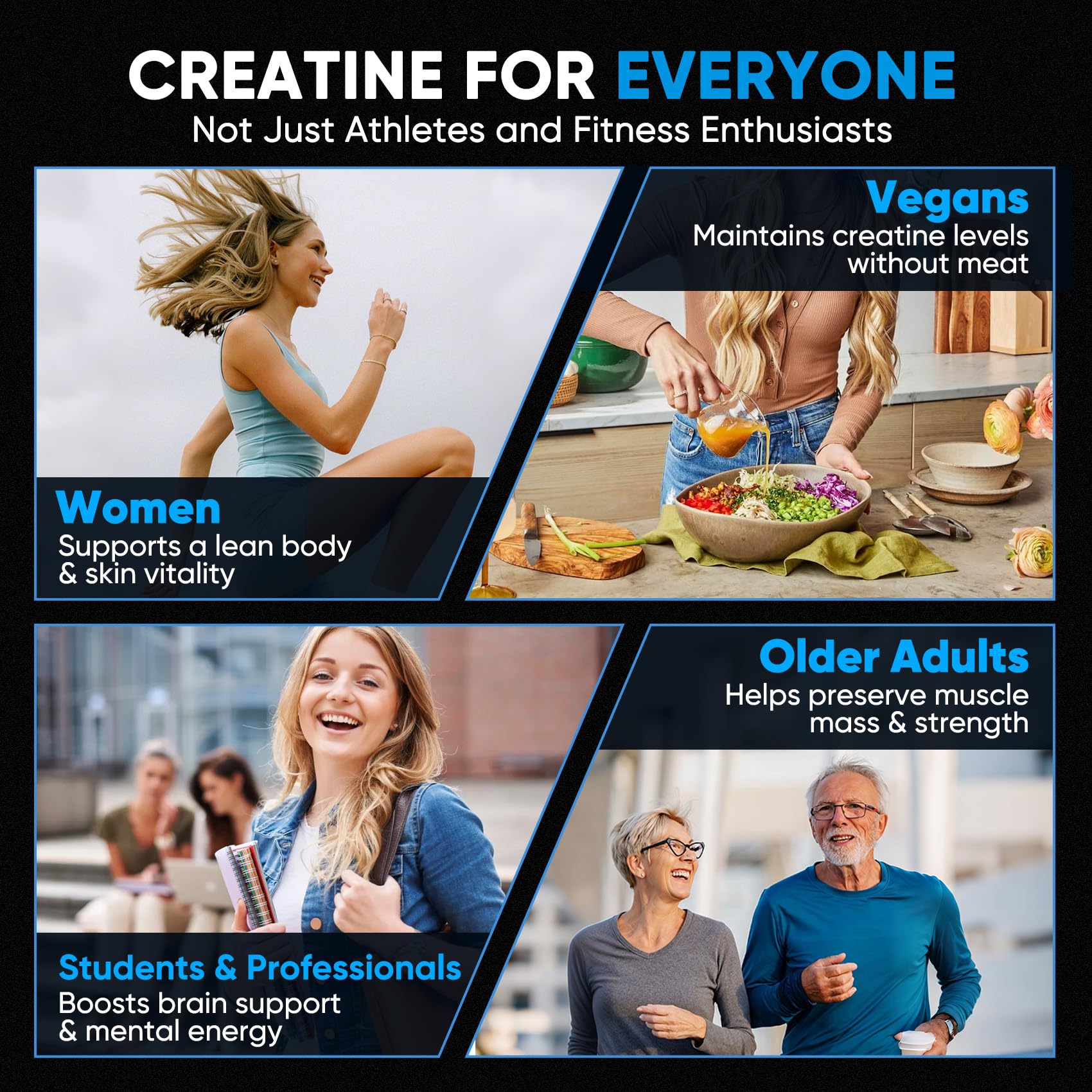 Venture Pal 100% Pure Micronized Creatine Monohydrate Powder, Unflavored Creatine for Women & Men, Vegan, Keto, Gluten Free, 5 g (5000mg) per Serving, Creatina Monohidratada en Polvo