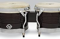 Vista 2 de Latin Percussion M201 LP Matador Wood Bongos - Marrón Oscuro/Cromo 8.625 pulgadas