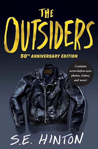 Book cover for The Outsiders by S.E. Hinton.