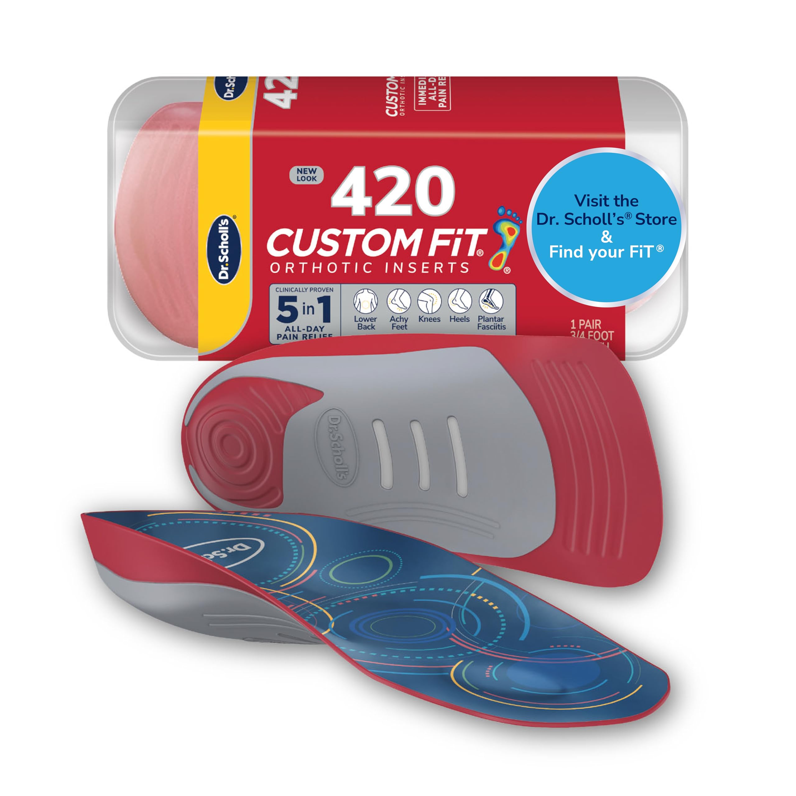 Dr. Scholl's Custom Fit Orthotic Inserts, CF 420