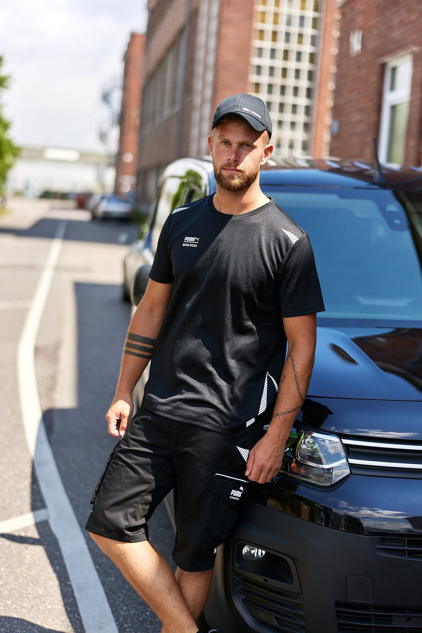PUMA Workwear Precision X Arbeitsshorts - Kurze Arbeitshose Herren - Robustes, Flexibles Material - Viele Taschen und Reflektoren - Bequeme Passform - Ideal für Handwerk Heimwerk und Baugewerbe