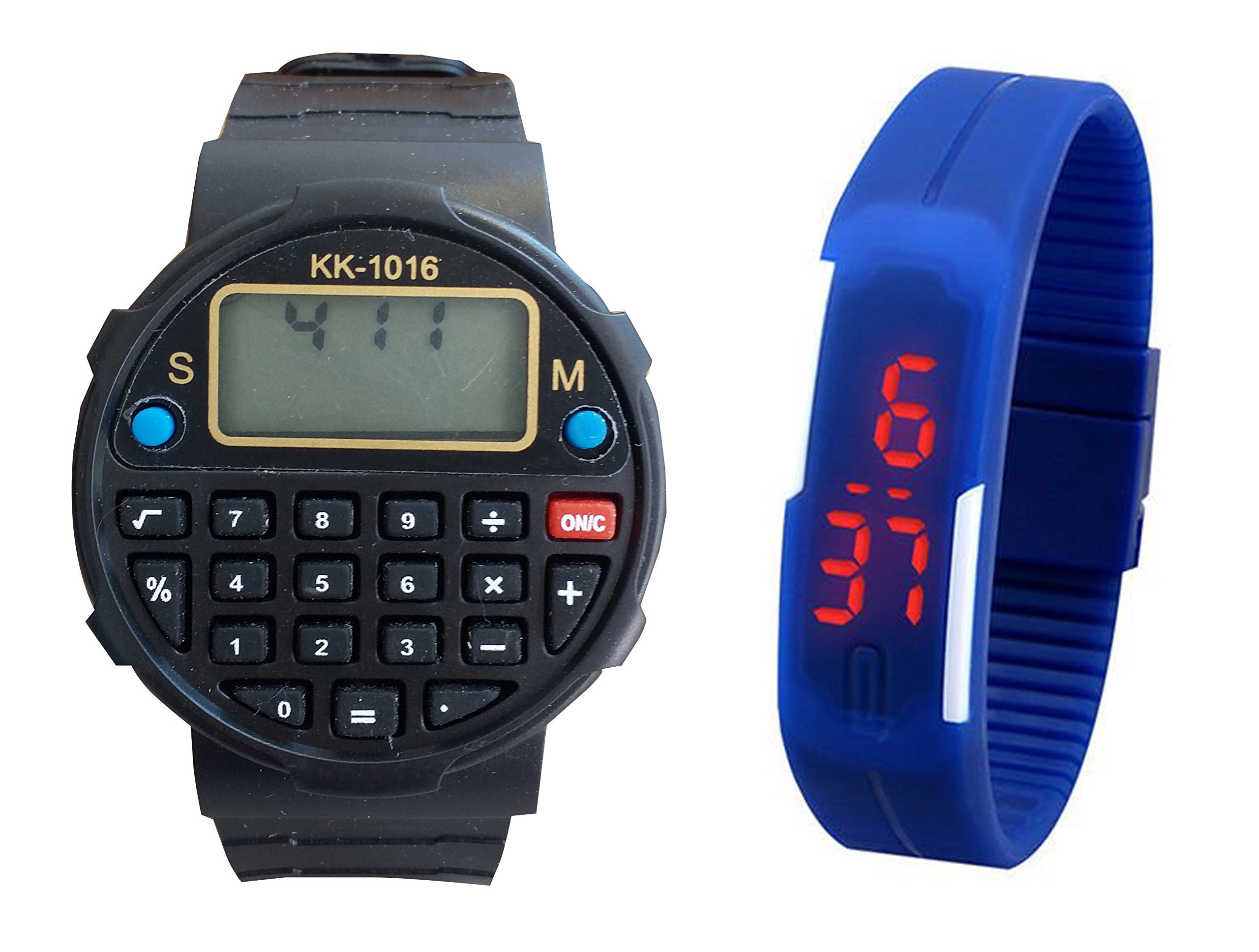S S TRADERS - Black Digital and Calculator Watch and Blue Led Pipe Watches for Kids- Best Return Gift for Kids (B06XB86P8B) Amazon Price History, Amazon Price Tracker