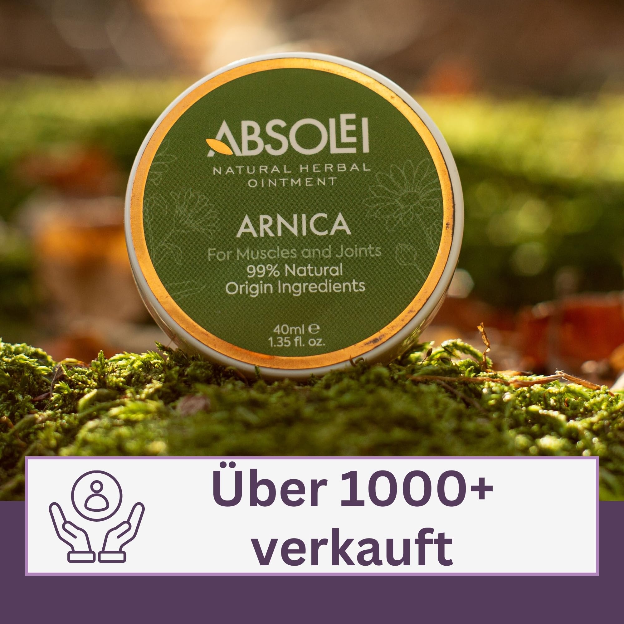 Arnika Salbe, Natürliche Salbe für Muskeln, Blutergüsse und Schwellungen, 40 ml (3er Pack)