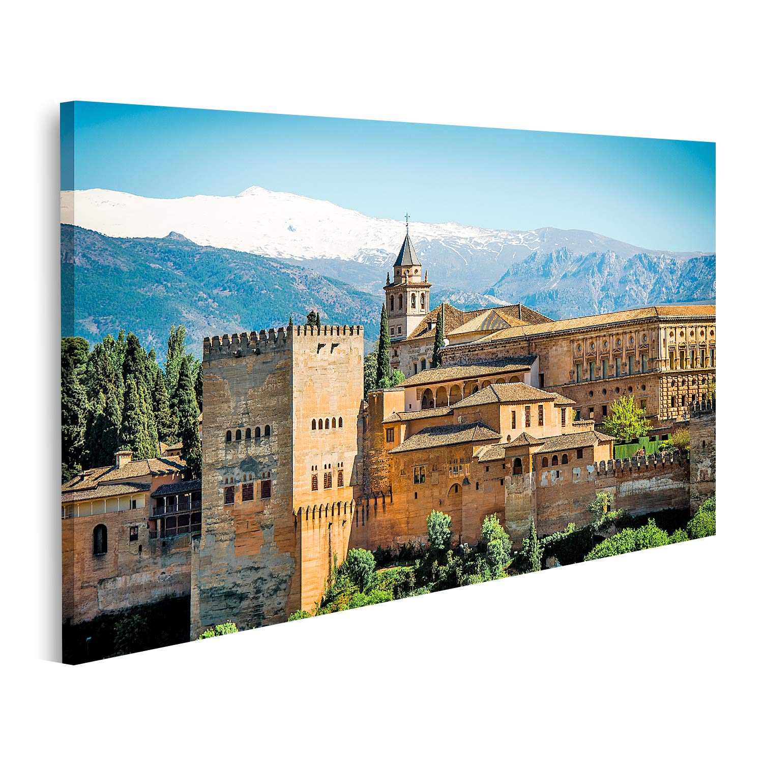 islandburner cuadro sobre lienzo vista de la famosa Alhambra Granada España cuadros murales carteles