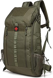 Wasserdichter Taktischer Medizinischer Rucksack 40L Nylon Erste-Hilfe-Rucksack Für Wandern, Trekking, Jagd, Angeln, Camping Und Outdoor-Sportarten (Grün)