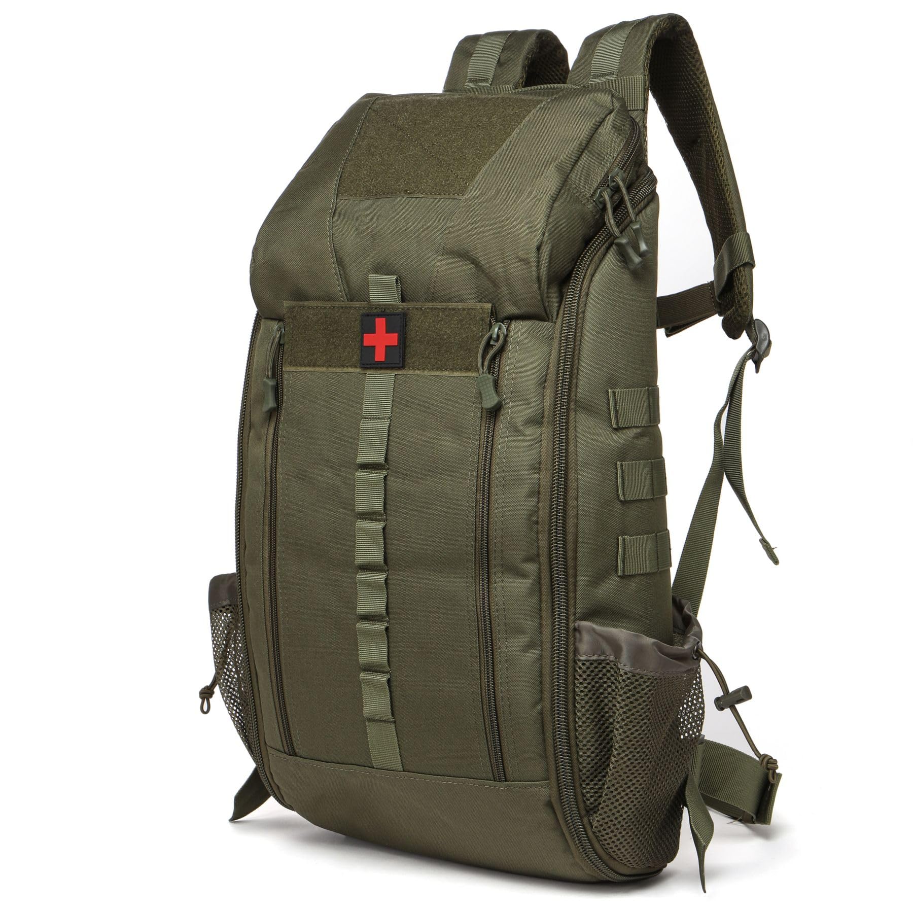 Sac à dos médical tactique imperméable 40 l Nylon Sac à dos de premiers secours pour la randonnée, le trekking, la chasse, la pêche, le camping et les sports de plein air
