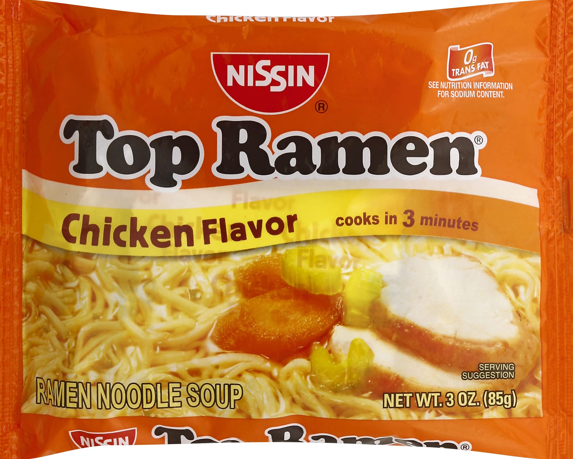 Top ramen Oodles of Noodles Ramen Noodle Soup, Chicken Flavor , 3 oz (85 g) (DCS-640)