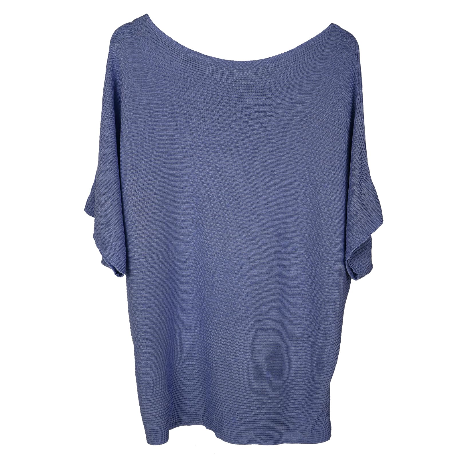 FULIER - Maglione Dolman da donna, con maniche a pipistrello e scollo a barchetta, lavorato a maglia, vestibilità ampia, taglia unica