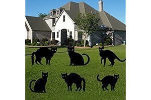 Black Cat Cutouts Decorations Halloween Outdoor Garden Stakes Yard Sign